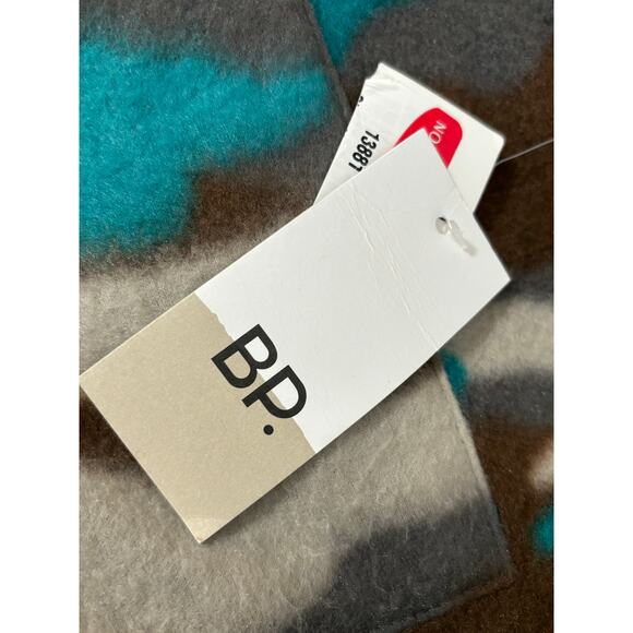 BP. Men's Print Polar Fleece Snap-up Shirt Sz M Long Sleeves Oversized Overshirt - Picture 9 of 9